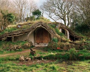 The famous, whimsical "hobbit house" by Simon & Jasmine Dale in the UK.